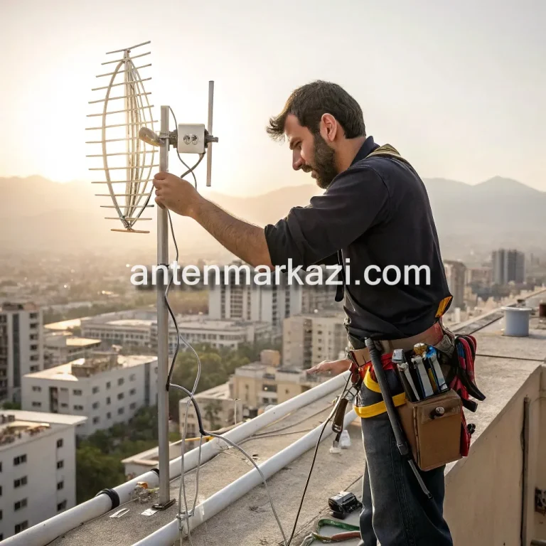 تاسیسات عرشیا خدمات نصب آنتن ثابت و گردان در شرق تهران لویزان