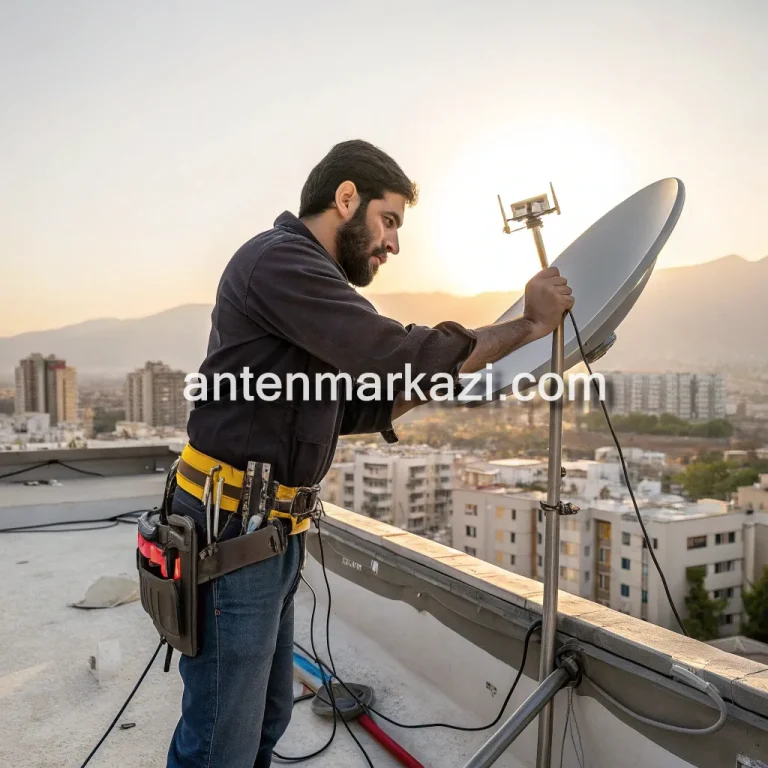 تاسیسات عرشیا خدمات نصب آنتن ثابت و گردان در شرق تهران نارمک