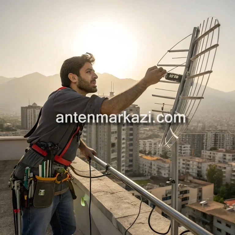 تاسیسات عرشیا خدمات نصب آنتن ثابت و گردان در شرق تهران هنگام