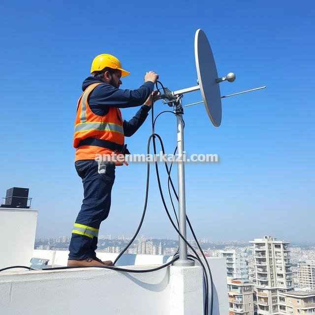 نصب آنتن مرکزی در شرق تهران